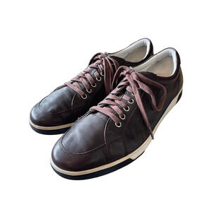 Cole Haan Men's 12 Grand Crosscourt II Sneakers Dark Brown Leather Lace Up Shoes